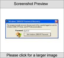 Windows 2000/XP Password Recovery Screenshot